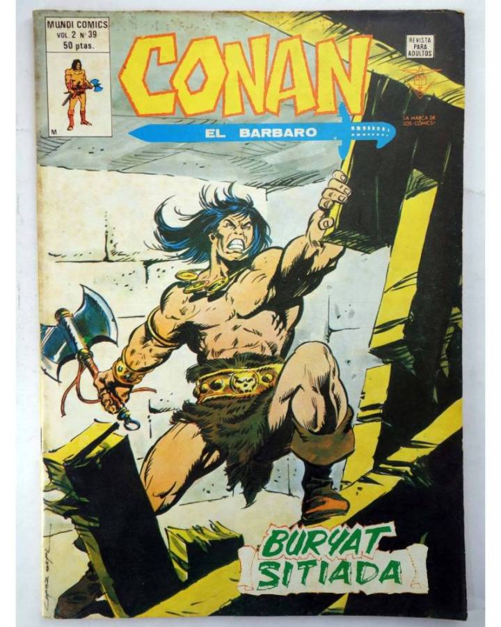 Cubierta de CONAN VÉRTICE VOL. 2 N 39. BURYAT SITIADA (Thomas / Buscema) Vértice 1980