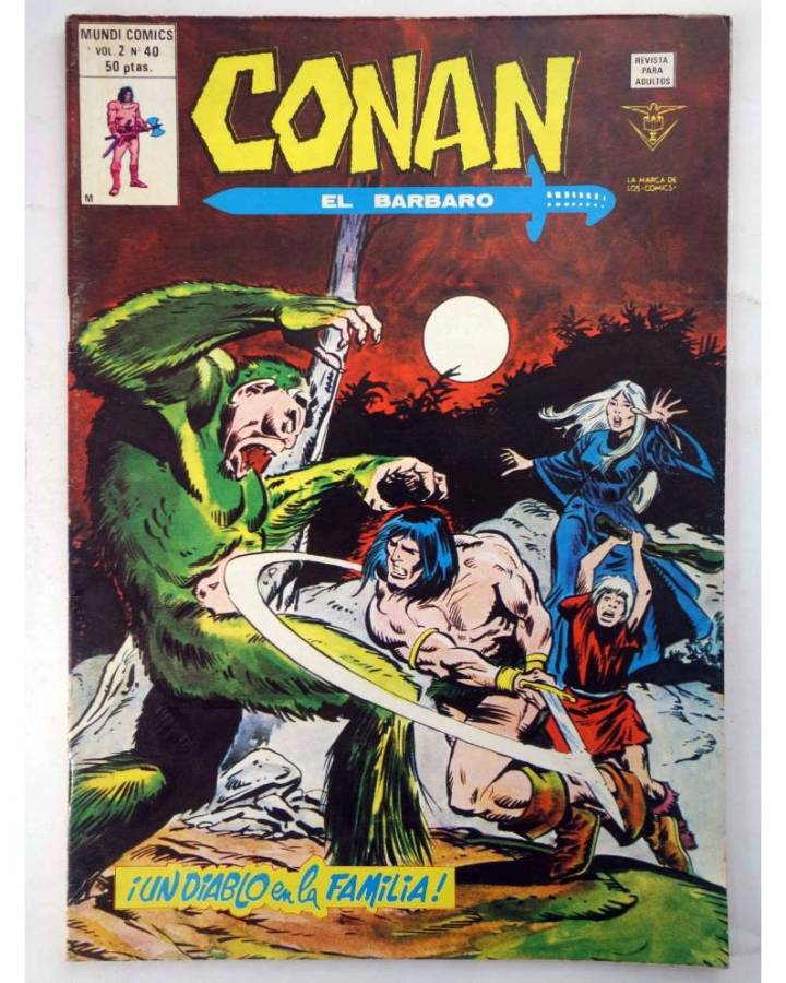 Cubierta de CONAN VÉRTICE VOL. 2 N 40. UN DIABLO EN LA FAMILIA (Thomas / Buscema) Vértice 1980