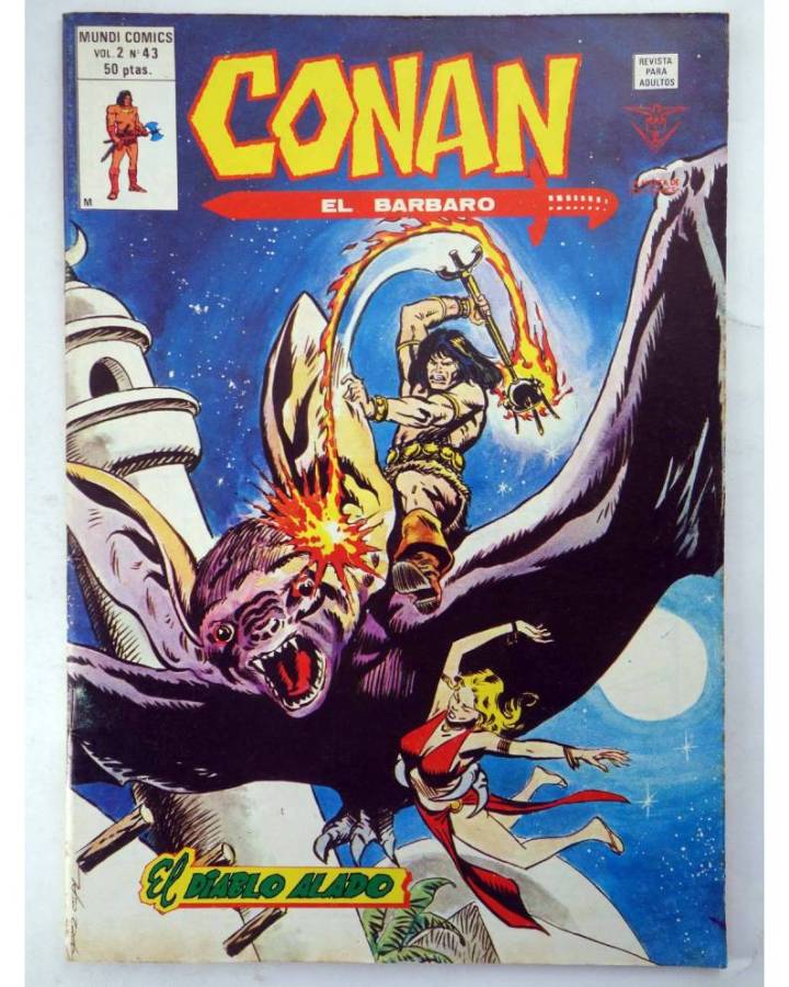 Cubierta de CONAN VÉRTICE VOL. 2 N 43. EL DIABLO ALADO (Thomas / Windsor Smith) Vértice 1981