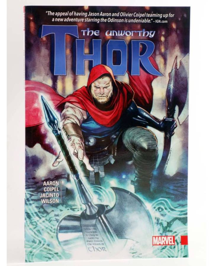 Cubierta de THOR THE UNWORTHY THOR TPB (Jason Aaron / Olivier Coipel) Marvel 2017. EN INGLÉS