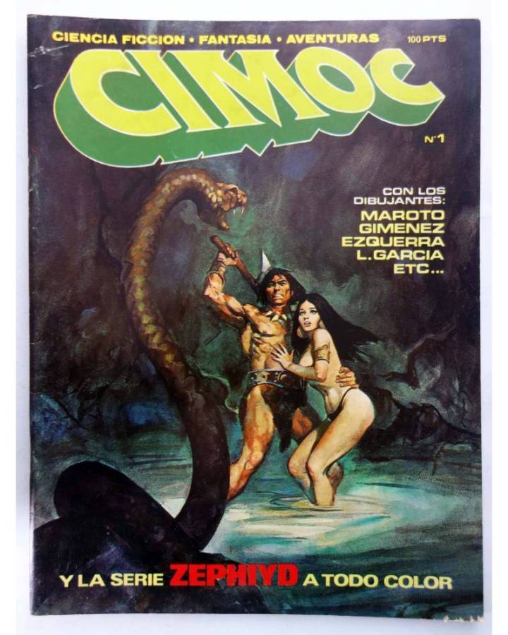 Cubierta de CIMOC. CIENCIA FICCIÓN FANTASÍA AVENTURAS 1 (Vvaa) San Román 1981