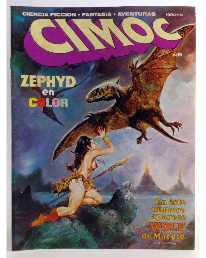 Cubierta de CIMOC. CIENCIA FICCIÓN FANTASÍA AVENTURAS 5 (Vvaa) San Román 1981