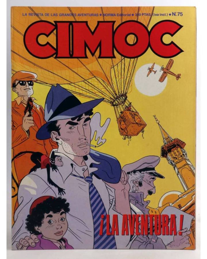 Cubierta de CIMOC. LA REVISTA DE LAS GRANDES AVENTURAS 75 (Vvaa) Norma 1987