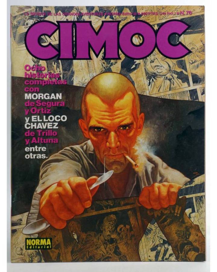 Cubierta de CIMOC. LA REVISTA DE LAS GRANDES AVENTURAS 76 (Vvaa) Norma 1987