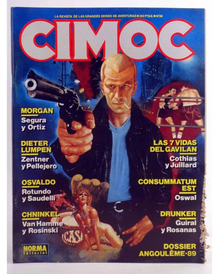 Cubierta de CIMOC. LA REVISTA DE LAS GRANDES AVENTURAS 96 (Vvaa) Norma 1989