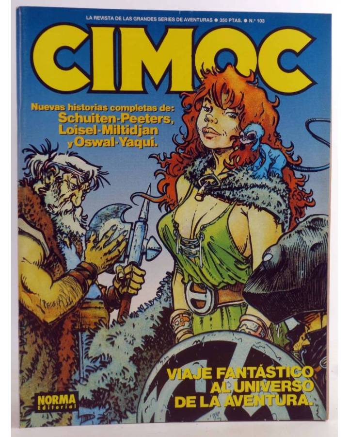 Cubierta de CIMOC. LA REVISTA DE LAS GRANDES AVENTURAS 103 (Vvaa) Norma 1989