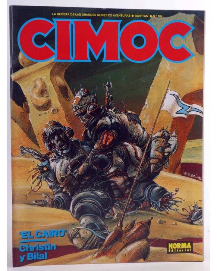 Cubierta de CIMOC. LA REVISTA DE LAS GRANDES AVENTURAS 104 (Vvaa) Norma 1989