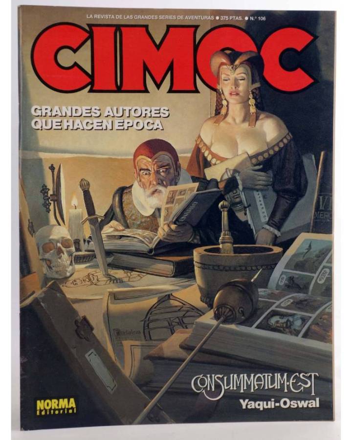 Cubierta de CIMOC. LA REVISTA DE LAS GRANDES AVENTURAS 106 (Vvaa) Norma 1990