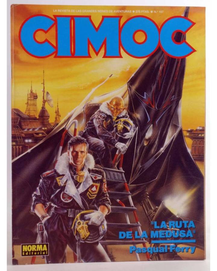 Cubierta de CIMOC. LA REVISTA DE LAS GRANDES AVENTURAS 107 (Vvaa) Norma 1990