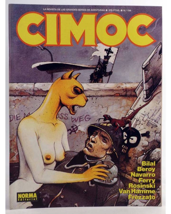 Cubierta de CIMOC. LA REVISTA DE LAS GRANDES AVENTURAS 109 (Vvaa) Norma 1990