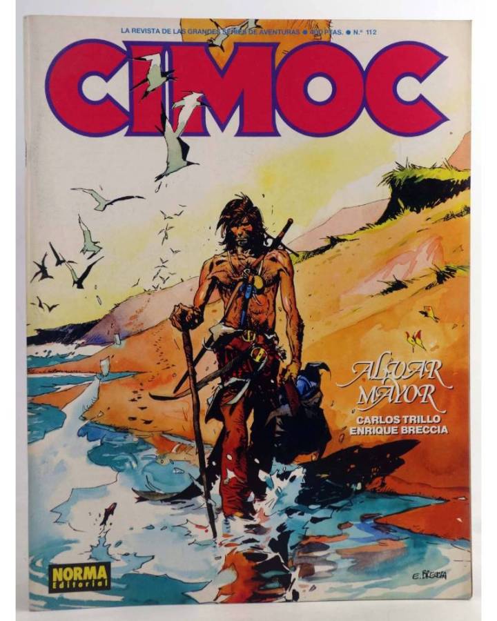 Cubierta de CIMOC. LA REVISTA DE LAS GRANDES AVENTURAS 112 (Vvaa) Norma 1990