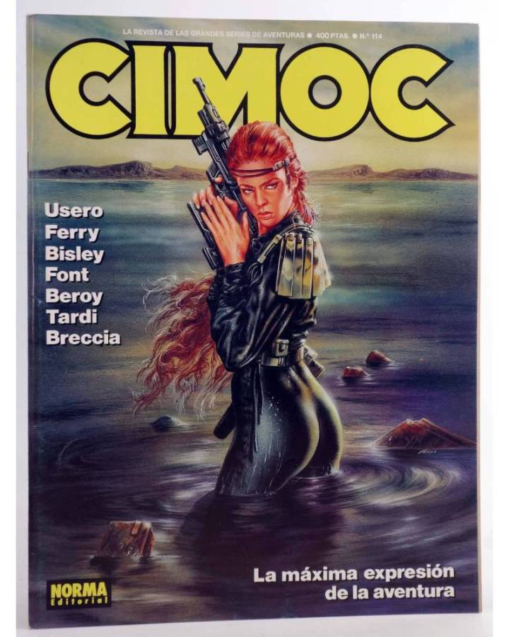 Cubierta de CIMOC. LA REVISTA DE LAS GRANDES AVENTURAS 114 (Vvaa) Norma 1990