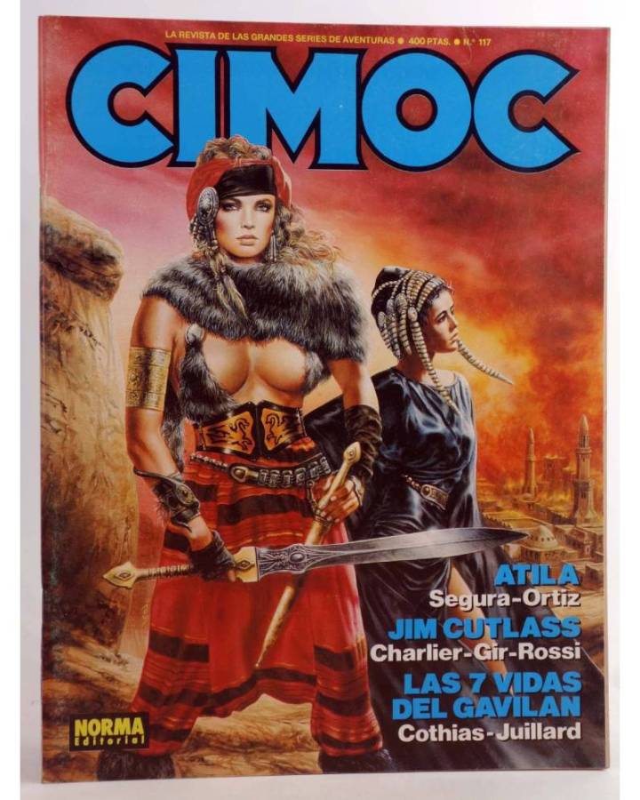 Cubierta de CIMOC. LA REVISTA DE LAS GRANDES AVENTURAS 117 (Vvaa) Norma 1990