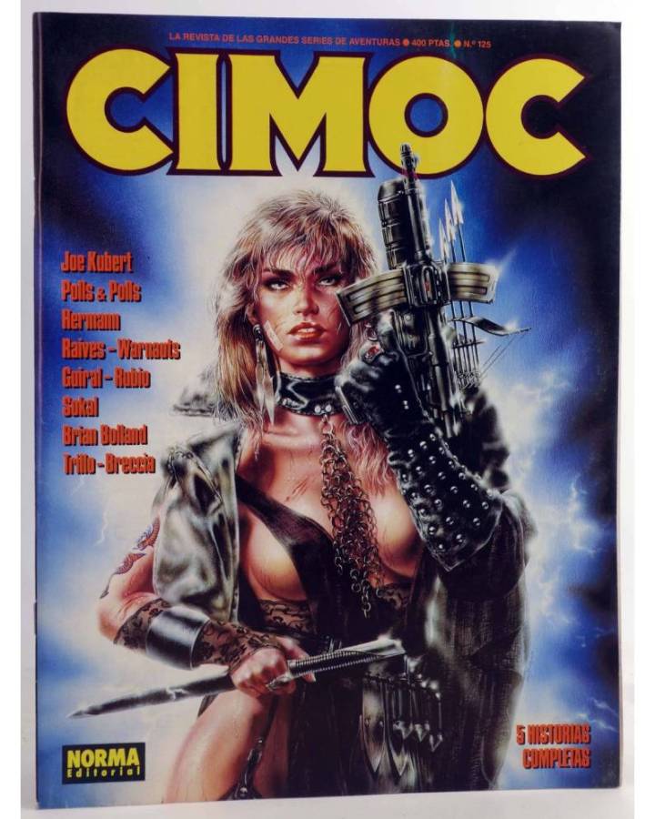 Cubierta de CIMOC. LA REVISTA DE LAS GRANDES AVENTURAS 125 (Vvaa) Norma 1991