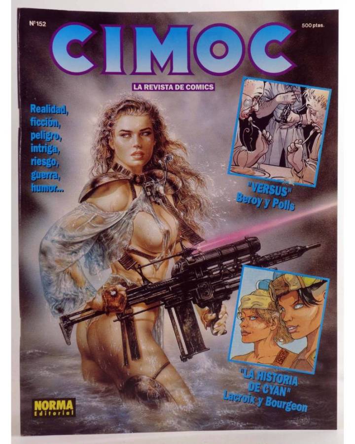 Cubierta de CIMOC. LA REVISTA DE LAS GRANDES AVENTURAS 152 (Vvaa) Norma 1993