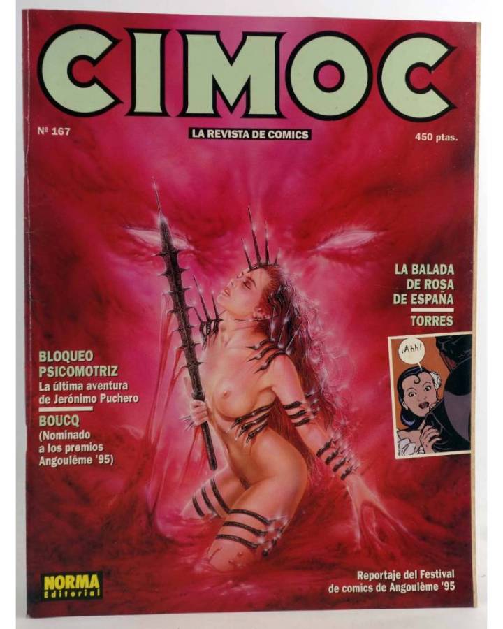 Cubierta de CIMOC. LA REVISTA DE LAS GRANDES AVENTURAS 167 (Vvaa) Norma 1995