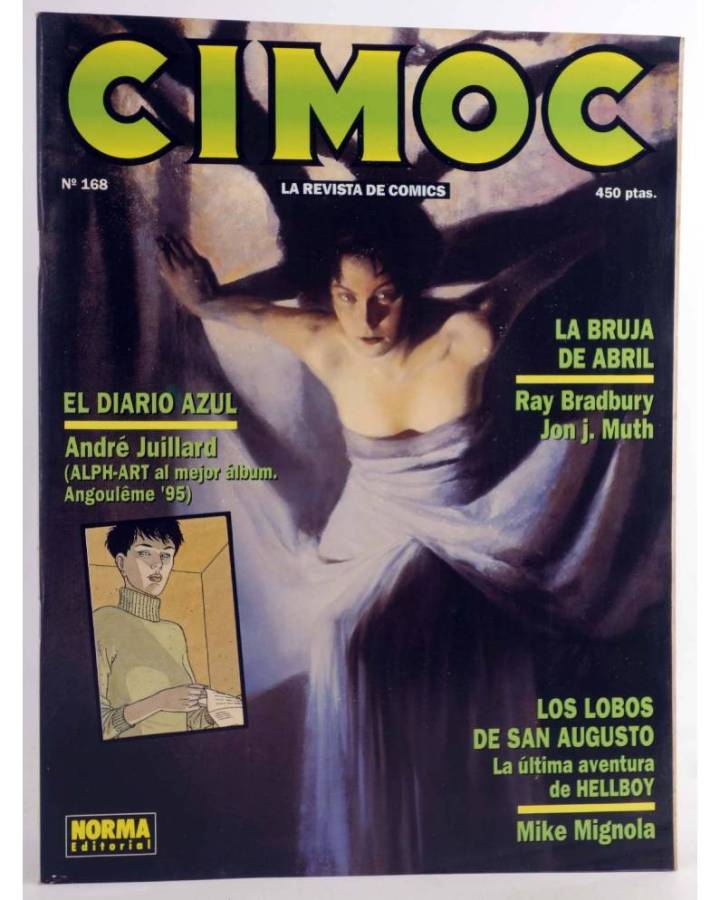 Cubierta de CIMOC. LA REVISTA DE LAS GRANDES AVENTURAS 168 (Vvaa) Norma 1995