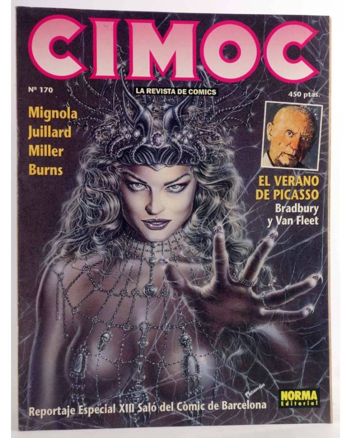 Cubierta de CIMOC. LA REVISTA DE LAS GRANDES AVENTURAS 170 (Vvaa) Norma 1995