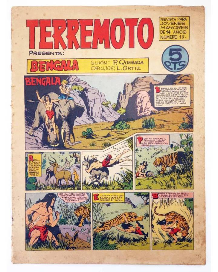 Cubierta de TERREMOTO PRESENTA: BENGALA 15 (P. Quesada / L. Ortiz) Maga 1964