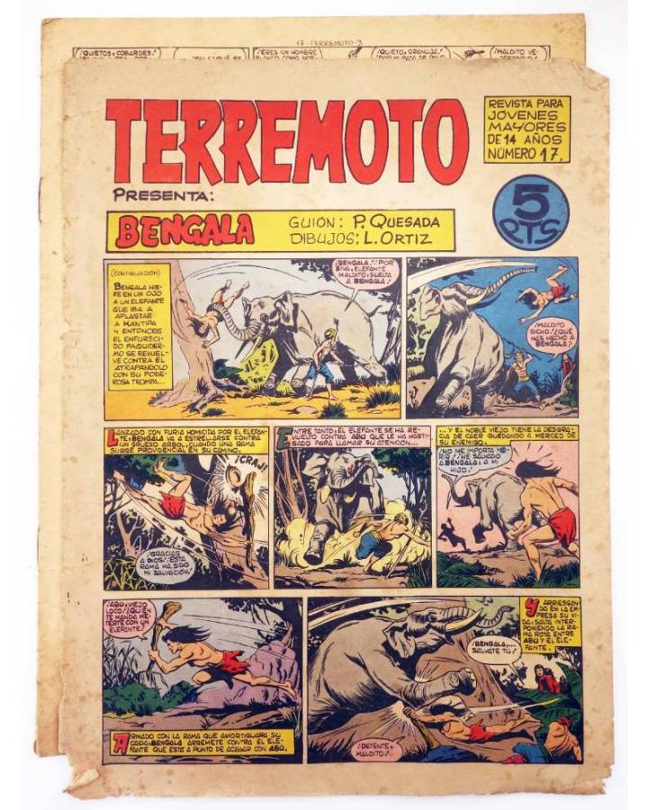 Cubierta de TERREMOTO PRESENTA: BENGALA 17 (P. Quesada / L. Ortiz) Maga 1964