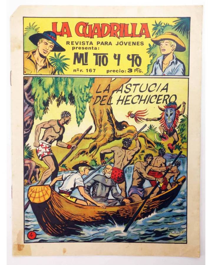 Cubierta de LA CUADRILLA: MI TÍO Y YO 4. LA ASTUCIA DEL HECHICERO. Maga 1965