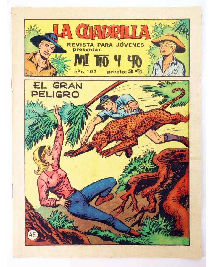 Cubierta de LA CUADRILLA: MI TÍO Y YO 45. EL GRAN PELIGRO. Maga 1965