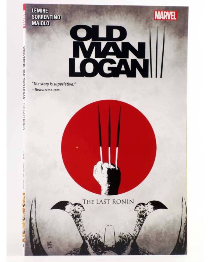 Cubierta de WOLVERINE OLD MAN LOGAN 3. THE LAST RONIN TPB (Jeff Lemire / Andrea Sorrentino) Marvel 2017. EN INGLÉS