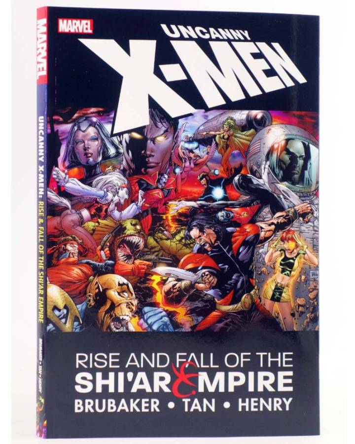 Cubierta de UNCANNY X-MEN THE RISE AND FALL OF THE SHI'AR EMPIRE TPB (Ed Brubaker / Billy Tan) Marvel 2021. EN INGLÉS