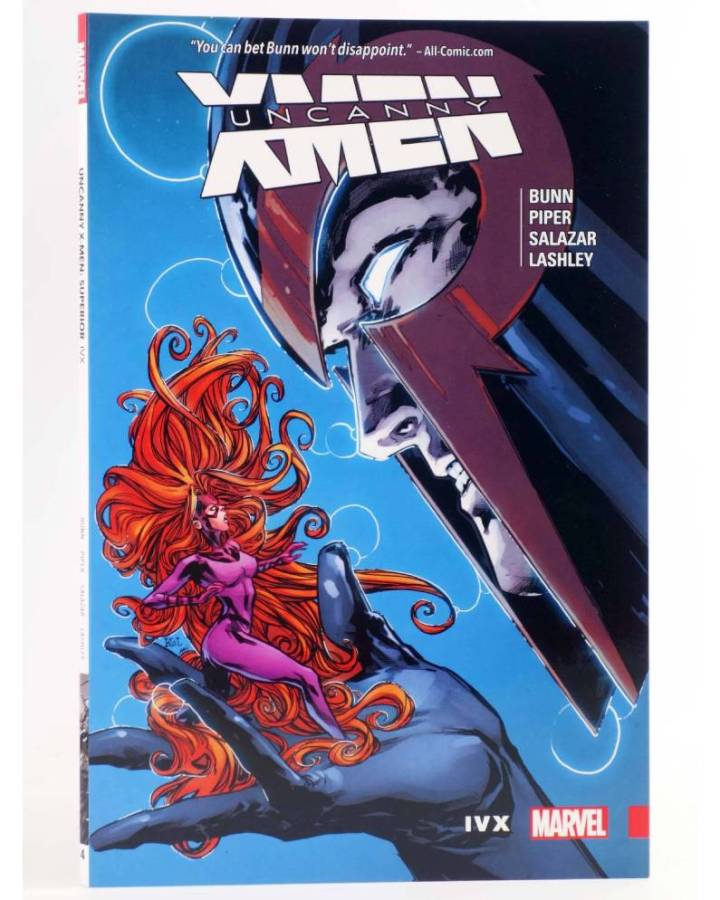 Cubierta de UNCANNY X-MEN SUPERIOR 4. IVX TPB (Cullen Bunn / Edgar Salazar) Marvel 2017. EN INGLÉS