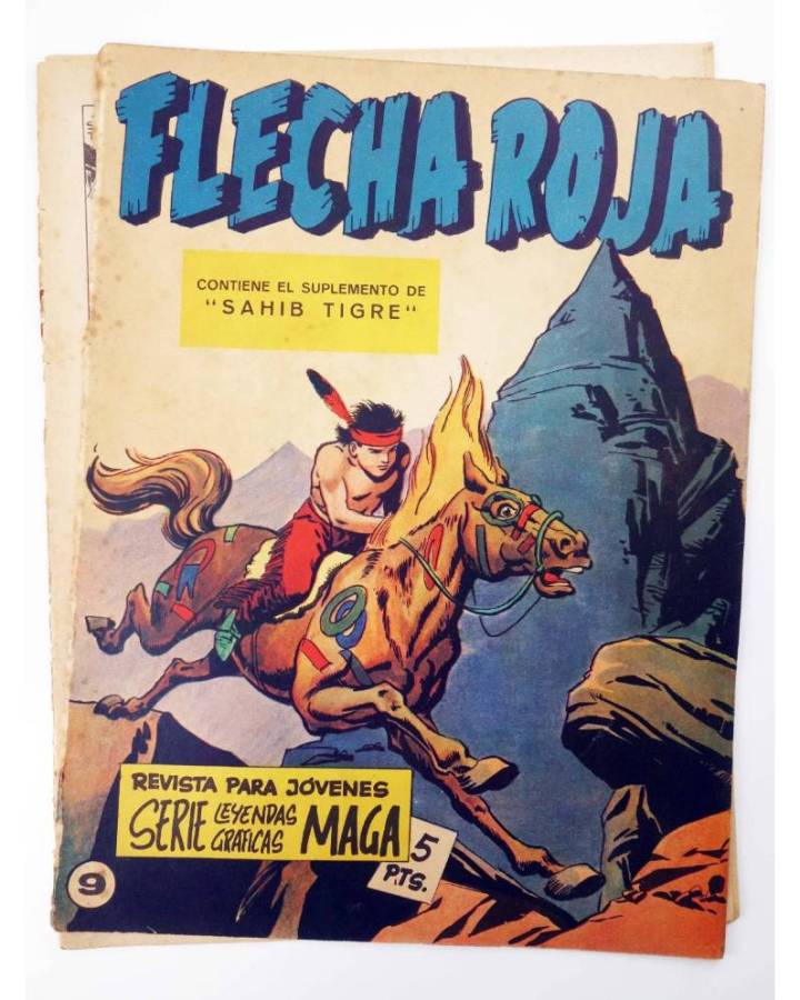 Cubierta de LEYENDAS GRÁFICAS. FLECHA ROJA - REVISTA 9 (Vvaa) Maga 1964. ORIGINAL