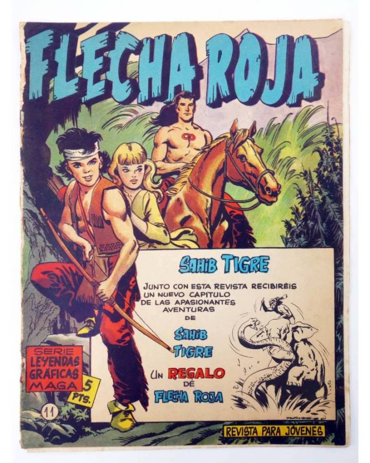 Cubierta de LEYENDAS GRÁFICAS. FLECHA ROJA - REVISTA 11 (Vvaa) Maga 1964. ORIGINAL