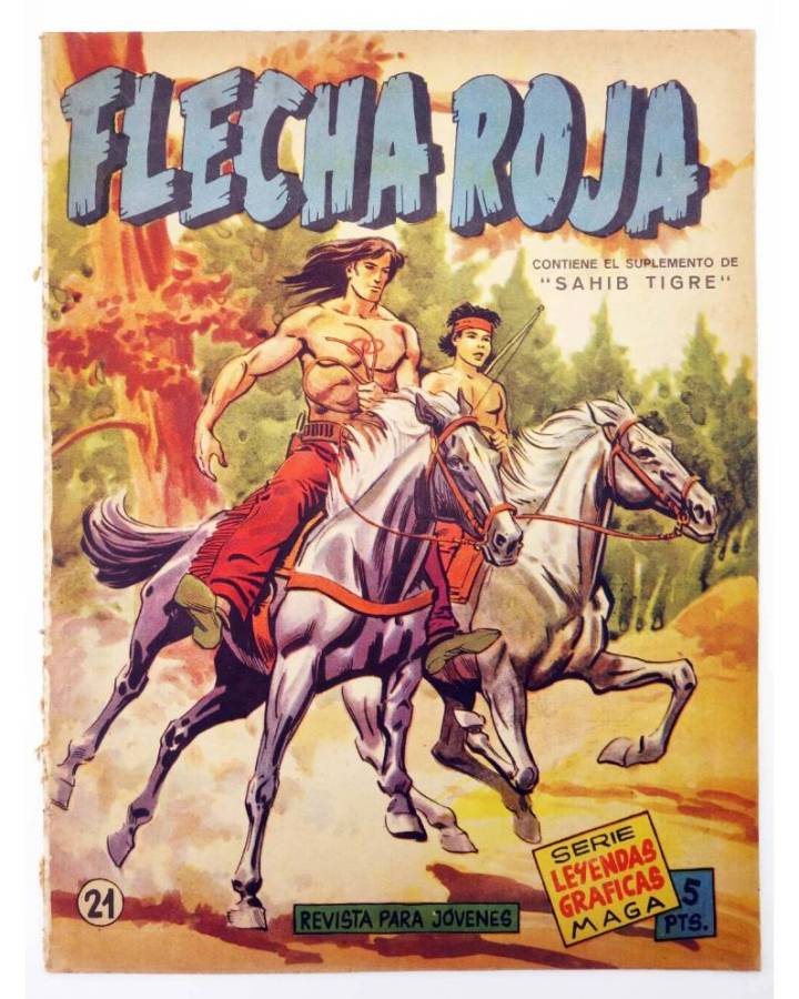 Cubierta de LEYENDAS GRÁFICAS. FLECHA ROJA - REVISTA 21 (Vvaa) Maga 1964. ORIGINAL