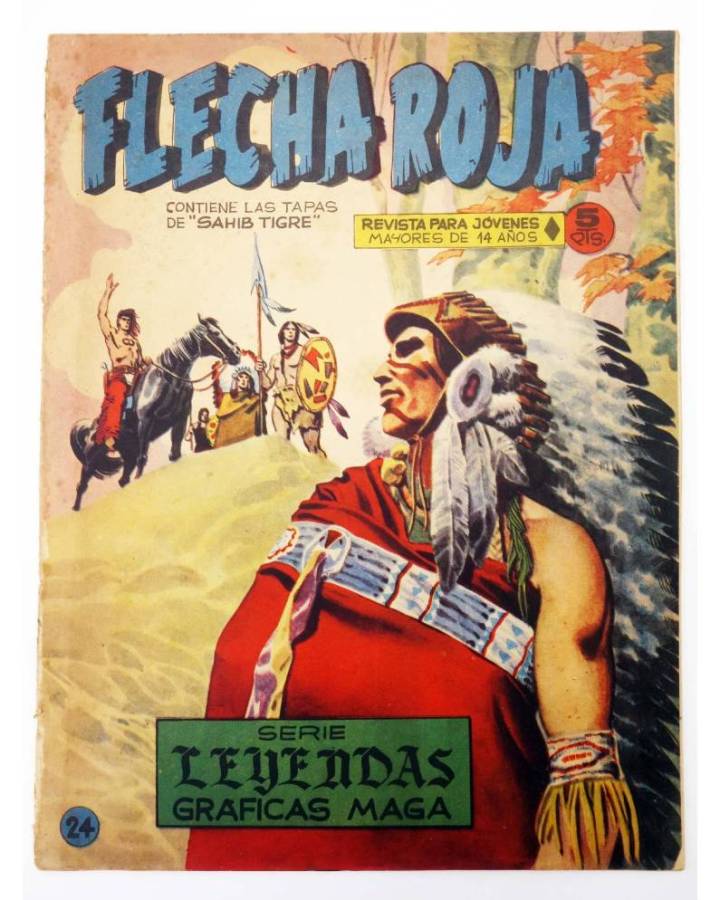 Cubierta de LEYENDAS GRÁFICAS. FLECHA ROJA - REVISTA 24 (Vvaa) Maga 1964. ORIGINAL