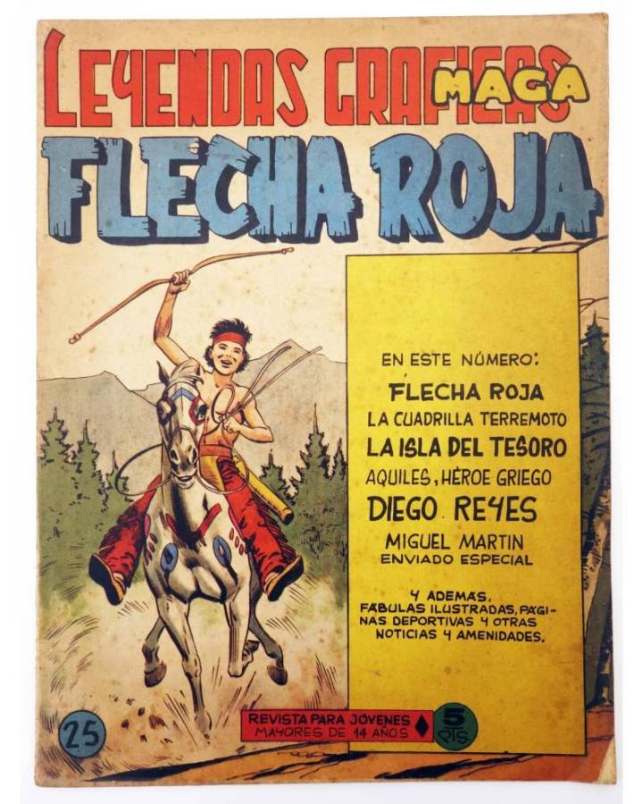 Cubierta de LEYENDAS GRÁFICAS. FLECHA ROJA - REVISTA 25 (Vvaa) Maga 1964. ORIGINAL