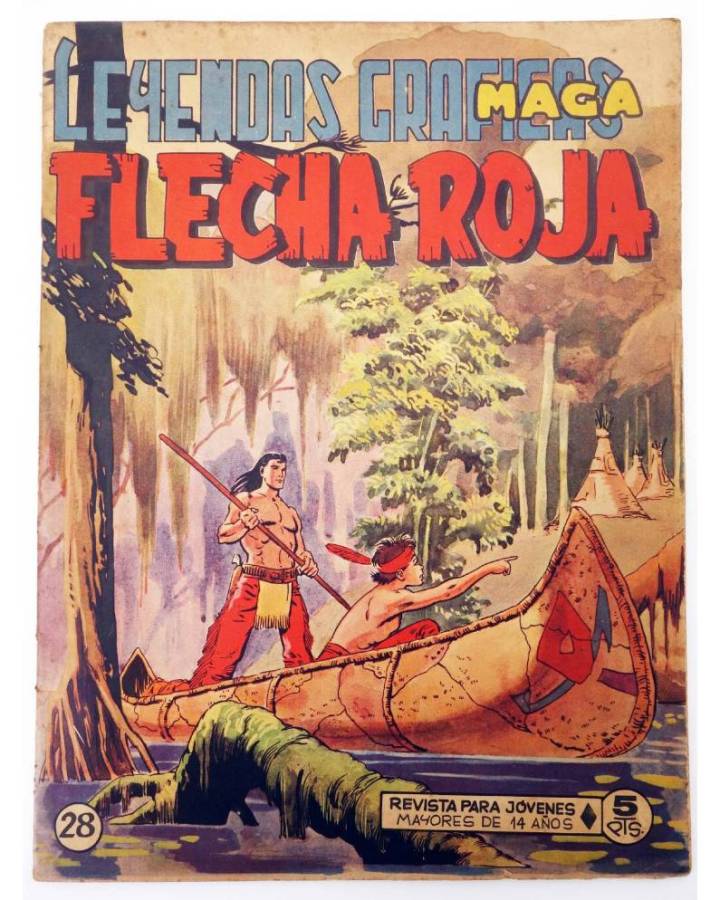 Cubierta de LEYENDAS GRÁFICAS. FLECHA ROJA - REVISTA 28 (Vvaa) Maga 1964. ORIGINAL