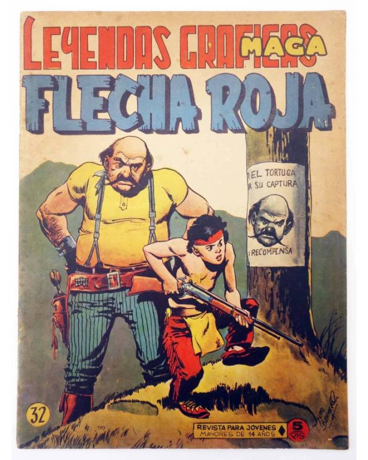 Cubierta de LEYENDAS GRÁFICAS. FLECHA ROJA - REVISTA 32 (Vvaa) Maga 1964. ORIGINAL