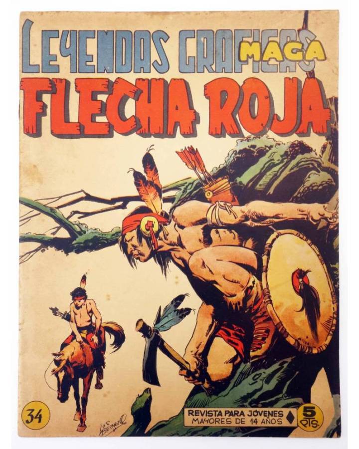 Cubierta de LEYENDAS GRÁFICAS. FLECHA ROJA - REVISTA 34 (Vvaa) Maga 1964. ORIGINAL