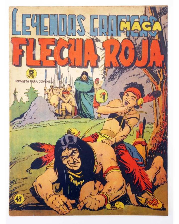 Cubierta de LEYENDAS GRÁFICAS. FLECHA ROJA - REVISTA 43 (Vvaa) Maga 1965. ORIGINAL