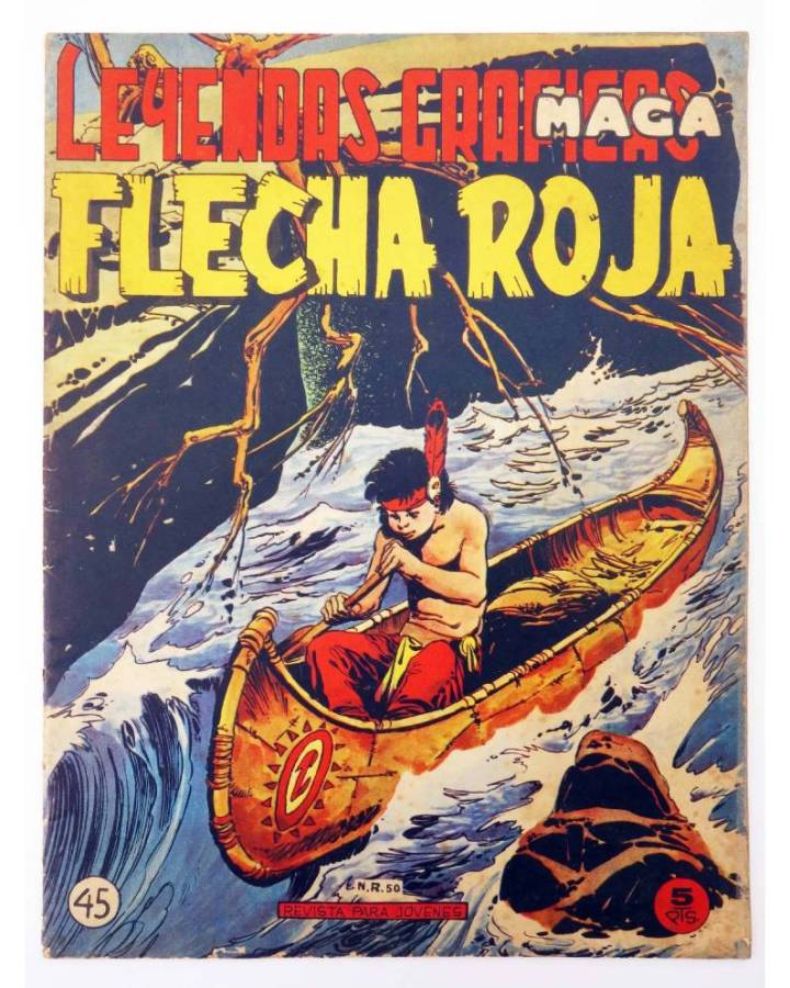 Cubierta de LEYENDAS GRÁFICAS. FLECHA ROJA - REVISTA 45 (Vvaa) Maga 1965. ORIGINAL