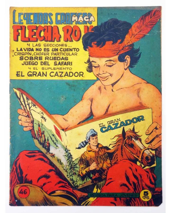 Cubierta de LEYENDAS GRÁFICAS. FLECHA ROJA - REVISTA 46 (Vvaa) Maga 1965. ORIGINAL