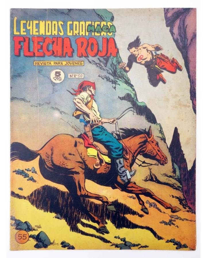 Cubierta de LEYENDAS GRÁFICAS. FLECHA ROJA - REVISTA 55 (Vvaa) Maga 1965. ORIGINAL