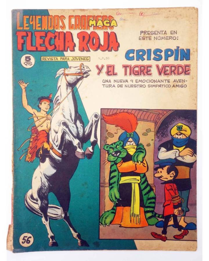 Cubierta de LEYENDAS GRÁFICAS. FLECHA ROJA - REVISTA 56 (Vvaa) Maga 1965. ORIGINAL