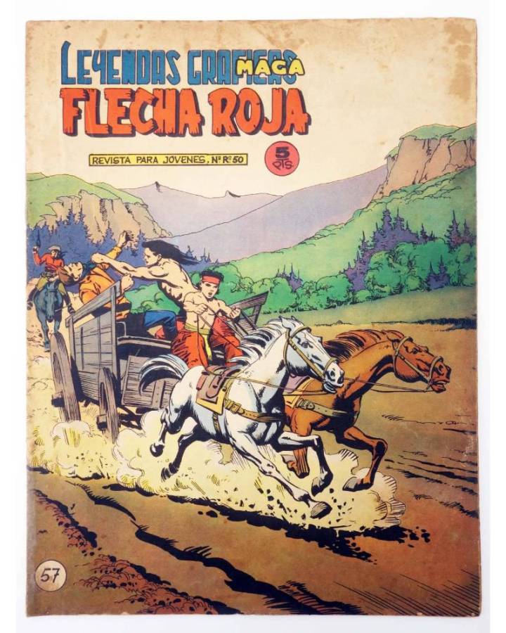 Cubierta de LEYENDAS GRÁFICAS. FLECHA ROJA - REVISTA 57 (Vvaa) Maga 1965. ORIGINAL