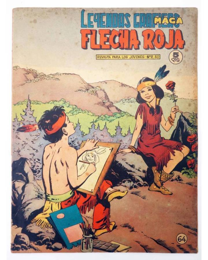 Cubierta de LEYENDAS GRÁFICAS. FLECHA ROJA - REVISTA 64 (Vvaa) Maga 1965. ORIGINAL