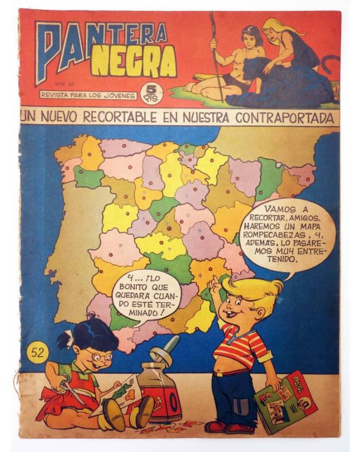 Cubierta de PANTERA NEGRA - REVISTA 52 (Vvaa) Maga 1965. ORIGINAL