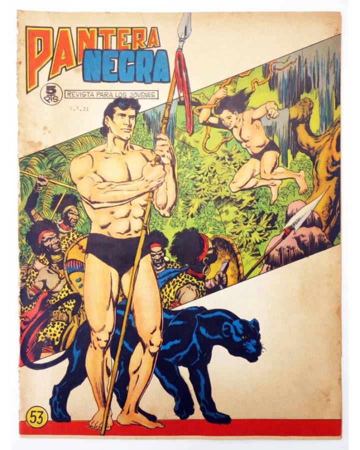 Cubierta de PANTERA NEGRA - REVISTA 53 (Vvaa) Maga 1965. ORIGINAL