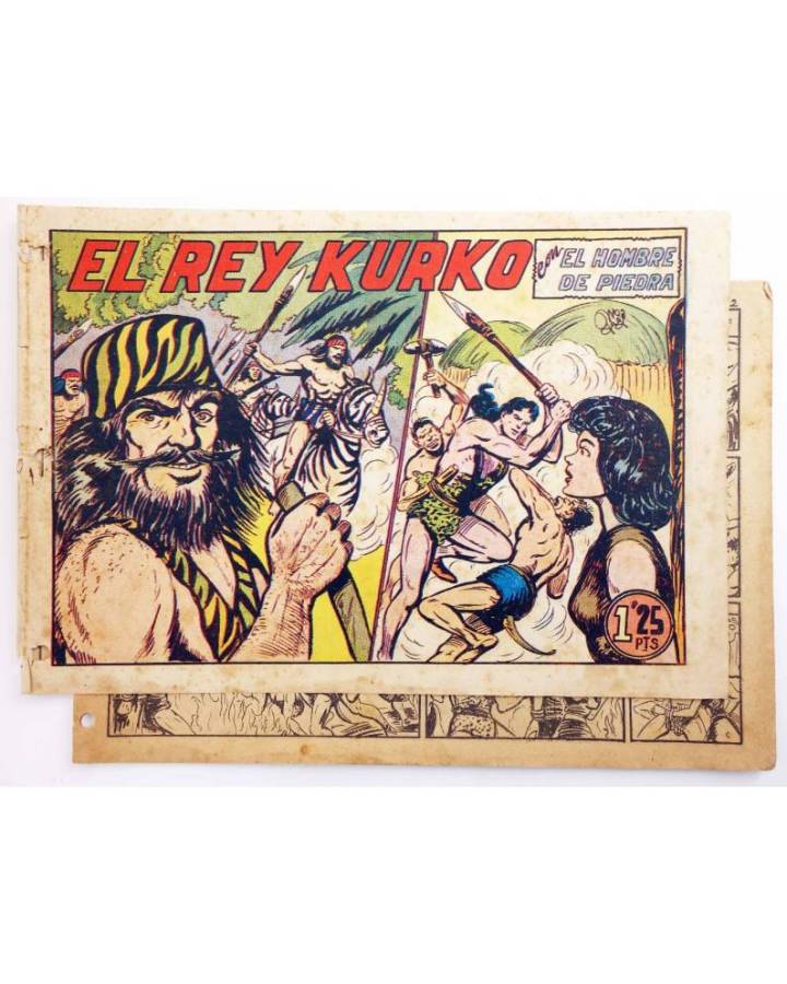 Cubierta de PURK EL HOMBRE DE PIEDRA 90. EL REY KURKO (M. Gago) Valenciana 1954