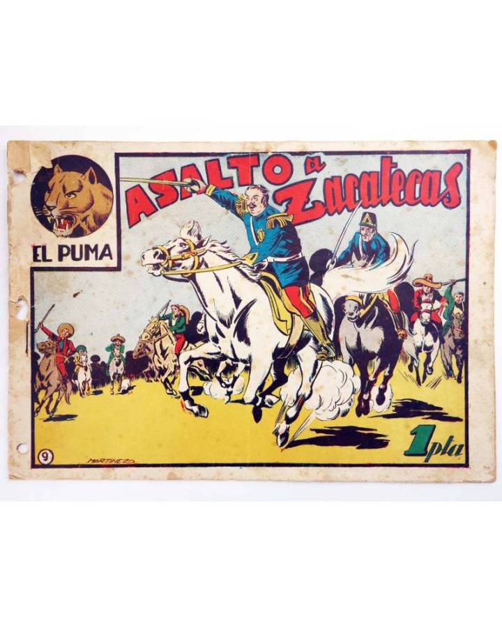 Cubierta de EL PUMA 9. ASALTO A ZACATECAS (J.B. Artés / Martínez) Marco 1952