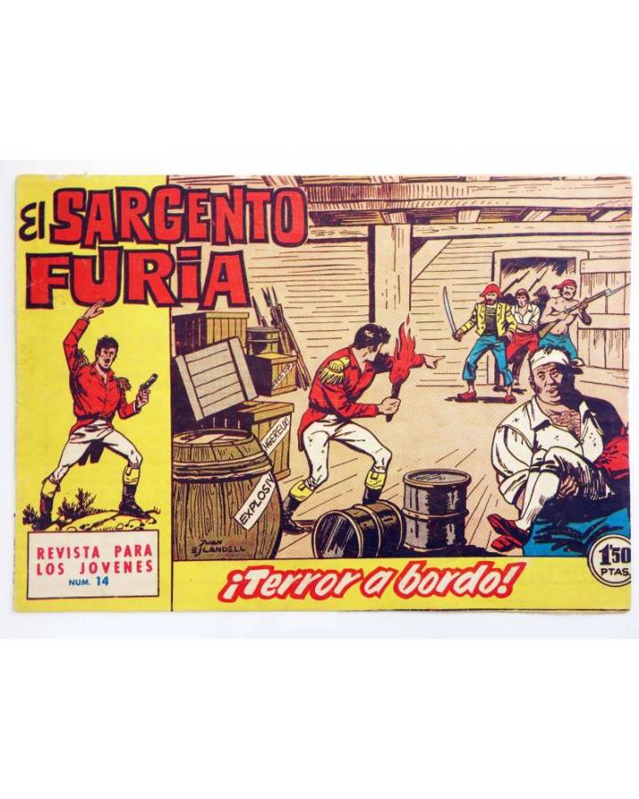 Cubierta de EL SARGENTO FURIA 14. TERROR A BORDO (Cassarel / Escandell) Bruguera 1962