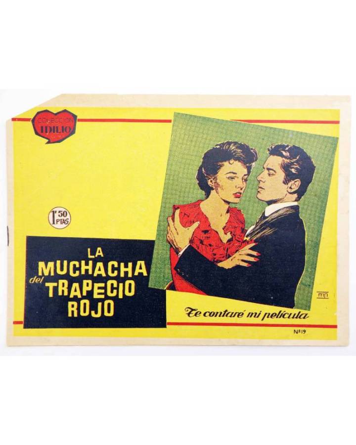 Cubierta de COLECCIÓN IDILIO 19. LA MUCHACHA DEL TRAPECIO ROJO (Manuel Pérez C.) Bistagne 1961